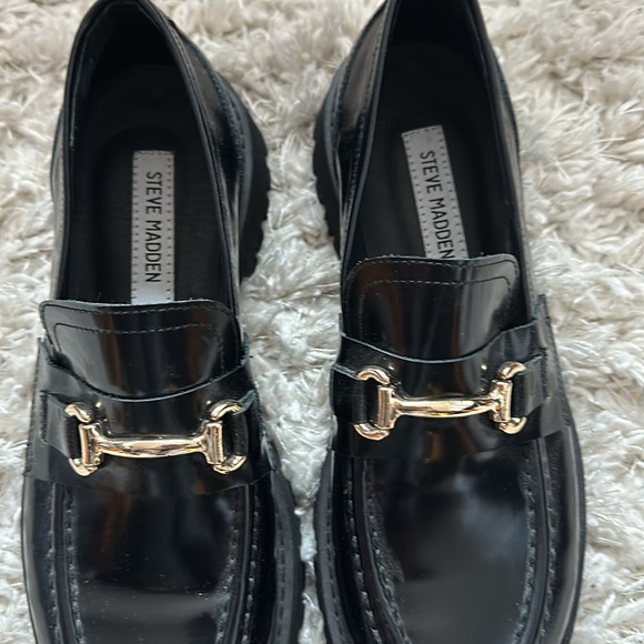 Steve Madden Black Loafers Size 41 - Picture 2 of 4
